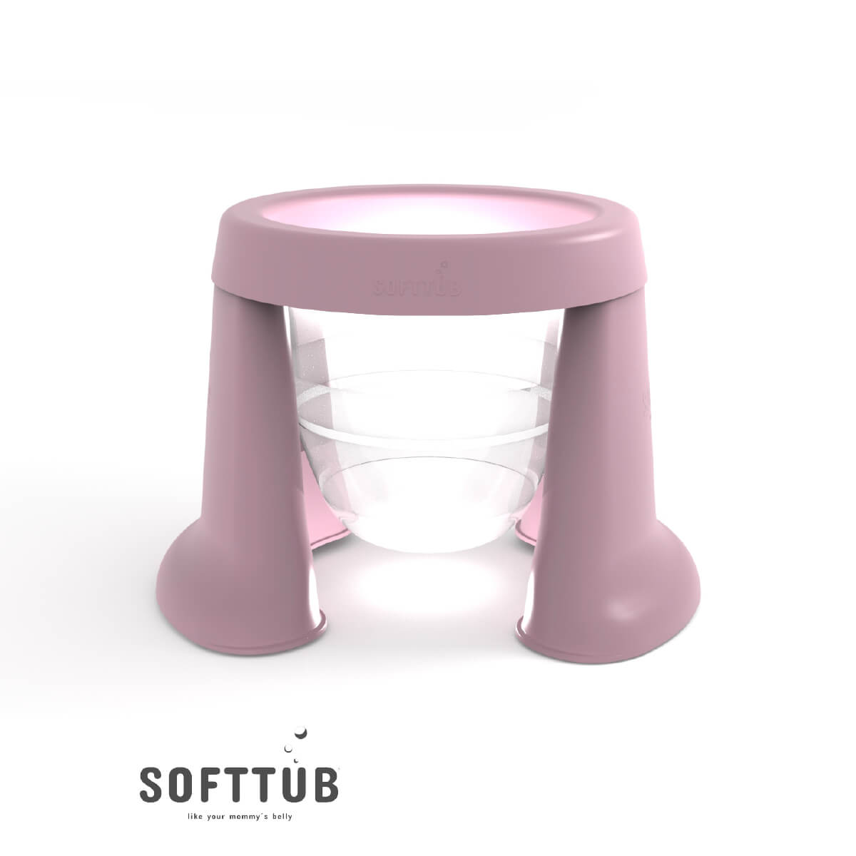 Vaschetta bagnetto neonato 0-18 mesi Softtub® colore rosa